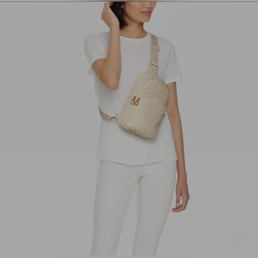 Universal Thread Tan Quilted Sling Crossbody Bag … - image 5